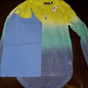 Adorable Ombre Sweater with Seamless tank